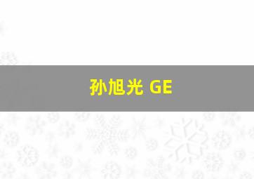 孙旭光 GE